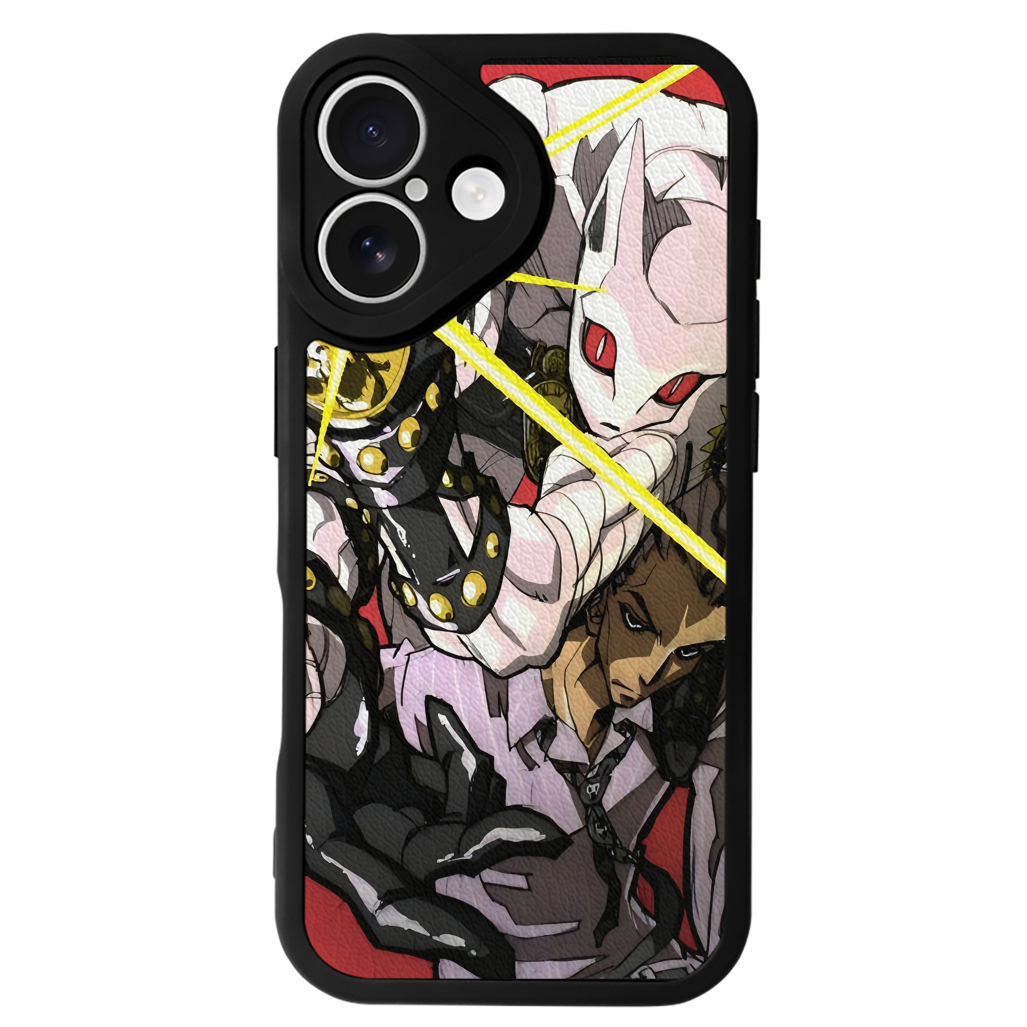 （画像用） ジョジョの奇妙な冒険 JoJo's Bizarre Adventure 【iPhone 16シリーズ対応】シリコンスマホケース（レザー調） 材質：シリコン